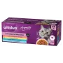Nassfutter für Katzen WHISKAS Aromatische Auswahl Mix — 40 x 85 g Beutel, ausgewachsene Katzen, 83,6 % Feuchtigkeit