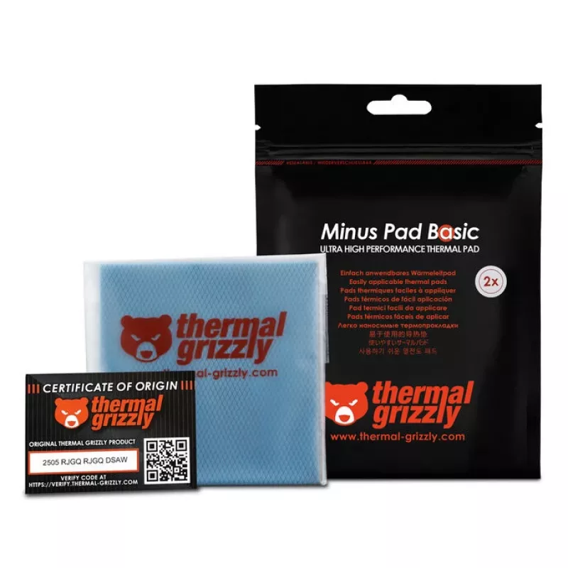 Thermal Grizzly Minus Pad Basic - 100 x 100 x 1,0 mm, 2 Stück
