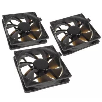 Gehäuselüfter NoiseBlocker SchwarzSilentPro PLPS 120 mm, 1500 U/min, 100 m³/h, 4,5 V, schwarz