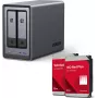 UGREEN NASync DXP2800 2-Bay-NAS-System mit 2 × Western Digital 8TB WD80EFPX