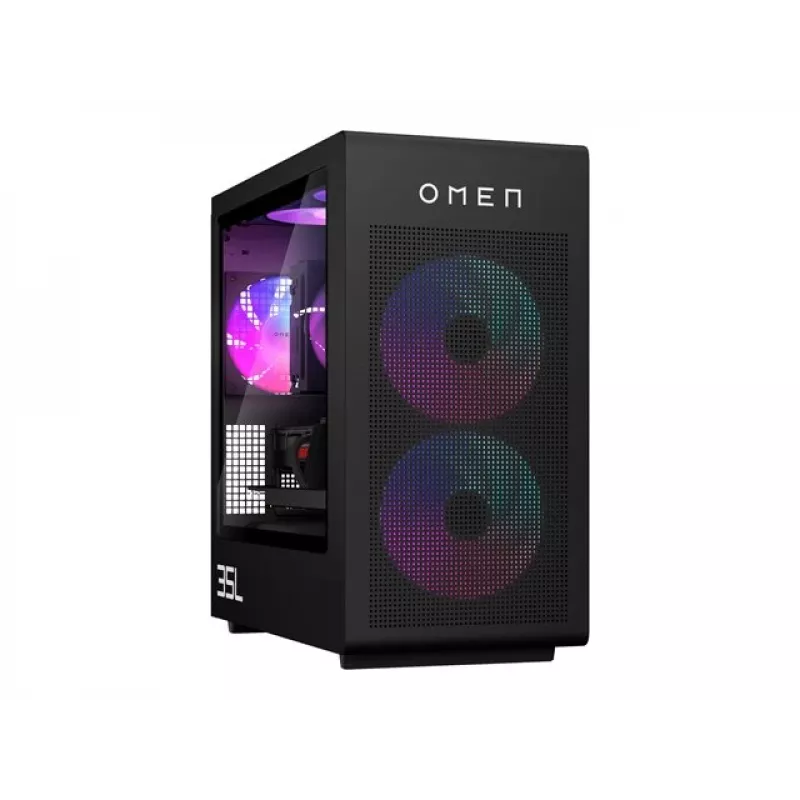 HP OMEN 35L Gaming Desktop GT16-0008ny AMD Ryzen 7 8700G 16GB 1TB RTX 4070 Super 12GB Schwarz & Schwarzer Glaseinsatz W11H