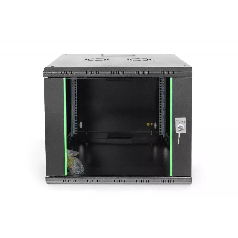DIGITUS Professional Unique DN-19 09U-6/6-SW - Schrank - Netzwerkschrank - geeignet für Wandmontage - Schwarz, RAL 9005 - 9U - 48,3 cm (19) (DN-19 09U-6/6-SW)