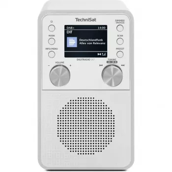 Digitalradio TECHNISAT DigitRadio 317 Weiß — FM- und DAB+-Empfang, kompaktes Tischdesign
