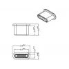 Buchsen-Schutzkappe DeLOCK 64014 USB Typ-C Schwarz 10 Stück