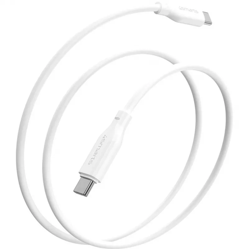 4smarts USB-C / USB-C Silikonkabel High Flex 60W 1,5m Weiß