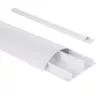 Aluminium-Abdeckleiste MACLEAN MC-814 W weiß – Kabelorganisationsleiste, starres Aluminiumprofil zum Verbergen von Kabeln
