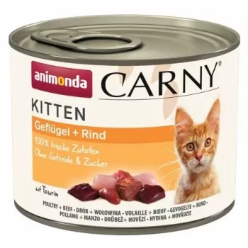 ANIMONDA Carny Kitten Geflügel Rind - Nassfutter für Katzen - 200 g
