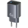 Ladegerät T66 45W CC290 GaN Schnellladen silber