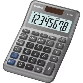 Basic-Rechner Casio MS-80F Desktop 8-stellig Grau