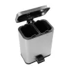 Abfalleimer mit zwei Fächern Beldray LA035235SSFEU7 Edelstahl 5 Liter