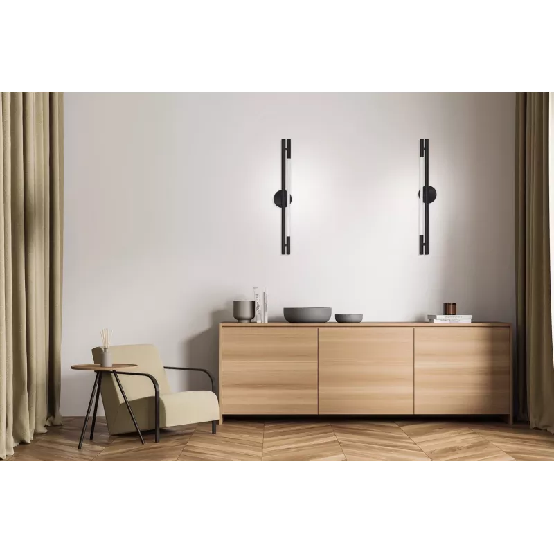 LED-Wandleuchte ActiveJet AJE-CHARLIE NW, 1100 lm, 4000 K, 8 W, Schwarz, 798×120×65 mm