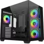 PC-Gehäuse Cooler Master Elite 681 (E681-KHNN-S00) ATX Midi Tower, Schwarz, 1×3,5 Zoll + 2×2,5 Zoll, 2×USB 3.0, 4×120mm ARGB, Seitenfenster aus gehärtetem Glas
