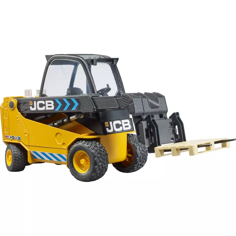 Gabelstapler BRUDER JCB Teletruk Spielzeug — ABS, empfohlenes Alter 3+, schwarz und gelb
