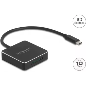 Kartenleser DELOCK 91019 USB 3.1 (Gen 2) Type-C — SD / SDHC / SDXC, 10 Gbit/s, schwarz