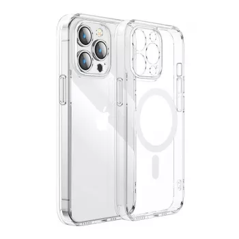 Magnetische transparente Schutzhülle Joyroom JR-14D7 für iPhone 14 Plus, klar, magnetische Befestigung