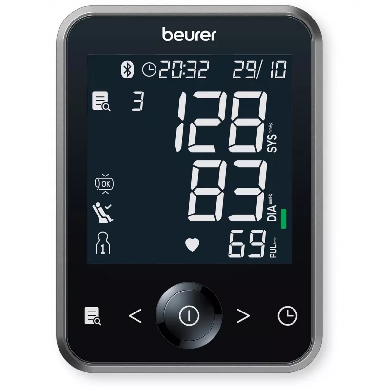 Blutdruckmessgerät Beurer BM64 mit Bluetooth-Konnektivität und Manschette für den Oberarm