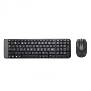 Logitech Wireless Combo MK220 - Tastatur-Maus-Set - kabellos - 2,4 GHz - Italienisch - Dunkelgrau (920-003721)