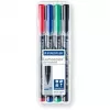 Permanentmarker Staedtler Lumocolor 317 WP4 Schwarz, Blau, Grün, Rot