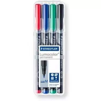 Permanentmarker Staedtler Lumocolor 317 WP4 Schwarz, Blau, Grün, Rot