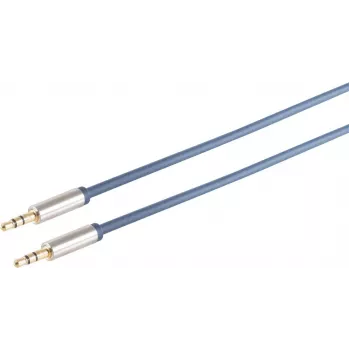 Audiokabel ShiverPeaks 30815-SPP-schlank 5 m 3,5 mm Blau