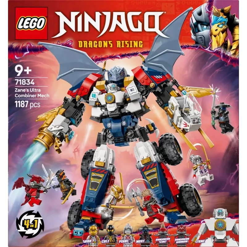 LEGO NINJAGO 71834 Zanes Ultra Combiner Mech