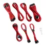 CableMod Kabel Kit C-Series PRO ModMesh RM Schwarz Label CM-PCSR-16P3KIT-NKR-R – gesleevte Netzteil- und GPU-Kabel, ModMesh, rot