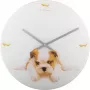 NeXtime klok 8136 Puppy, Ø43 cm, Wand, Weiß/Beige