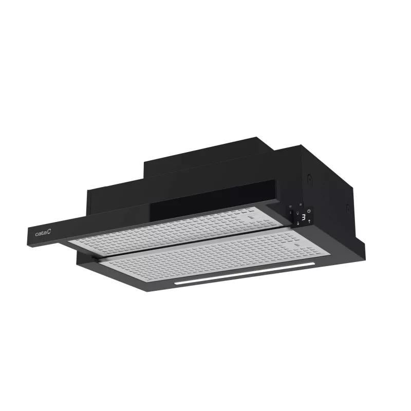 Semi built-in (pull out) range hood CATA TFH 6830 GBK — 600 mm, 600 m³/h, Black, Touch control
