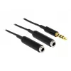 Audiokabel DeLOCK 65575 0,25 m 3,5 mm 2 x 3,5 mm Schwarz