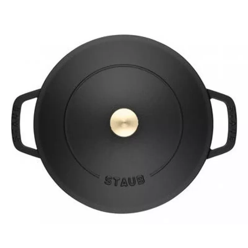 Sauteuse ZWILLING STAUB BRAISERS rund 28 cm, schwarz, Boden-Ø 22,2 cm