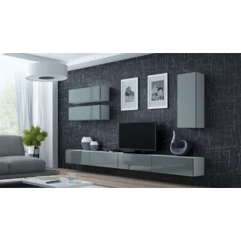 Cama TV-Ständer VIGO 140 30/140/40 weiß/grau glänzend
