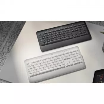 Logitech Signature K650 - Tastatur - Kabellos - Bluetooth 5.1 - QWERTY - Spanisch - Graphit (920-010917)