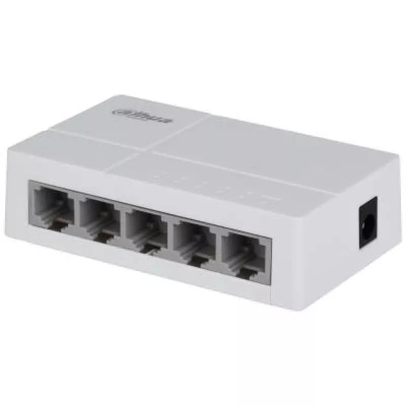 Dahua Technology PoE DH-SF1005L Netzwerk-Switch Unmanaged Fast Ethernet (10/100) Power over Ethernet (PoE) Desktop Hellgrau