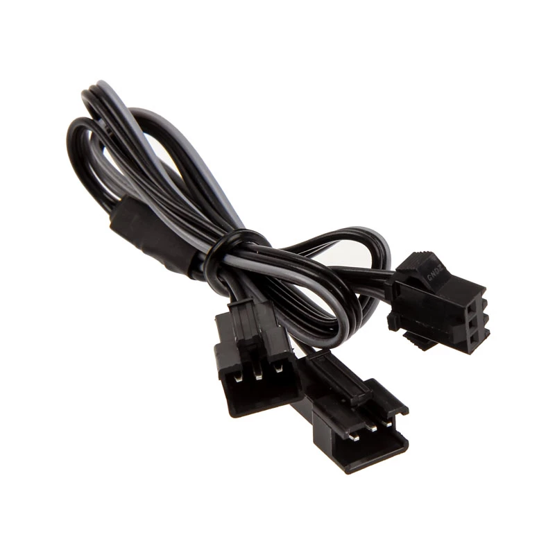 Internes Stromkabel PHANTEKS PH-CB-DRGB3P — 3-polig auf 2× Molex (3-polig), schwarz/grau