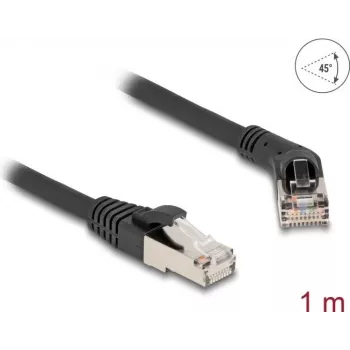 Netzwerkkabel DeLOCK RJ45 Cat.6A 1m Schwarz