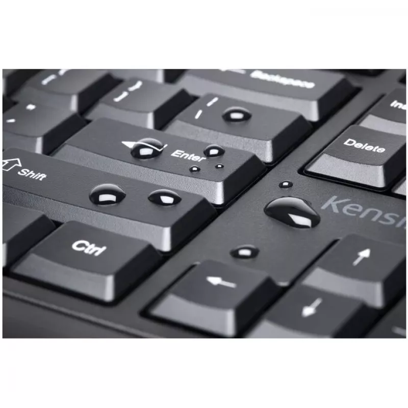 Kensington ProFit Ergo Wireless-Tastatur FR, Full-Size (100%), Kabelgebunden & Kabellos, RF Wireless + USB, AZERTY, Schwarz