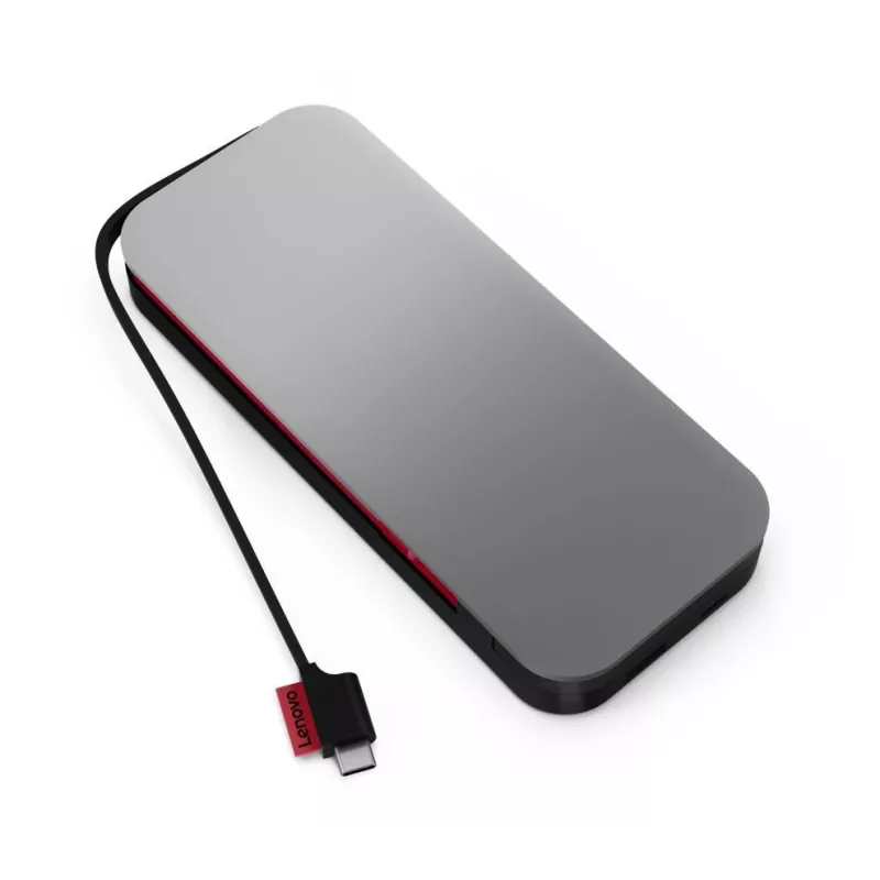 Lenovo Go USB-C Laptop Powerbank (20.000 mAh), Lithium-Ionen, Schwarz-Grau, USB Typ-A und Typ-C