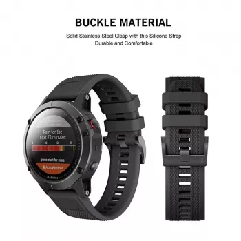 Uhrenarmband Tech-Protect für Garmin Fenix Serie — kompatibel mit Fenix 3, 5X, 3HR, 5X Plus, 6X, 6X Pro, 7X — Schwarz