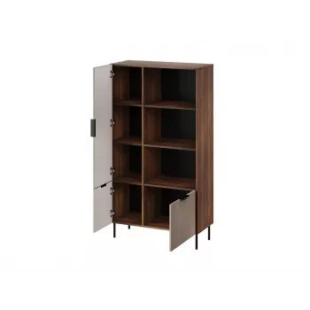 Bücherregal Cama Meble ALMERA Cama 4, Nussbaum/Cashmere, 90×42×165 cm