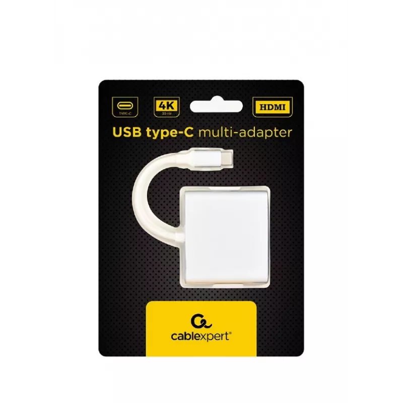 USB-Grafikadapter GEMBIRD A-CM-HDMIF-02-SV, HDMI-Ausgang, bis zu 3840×2160, silber, 58,5×51×11,6 mm