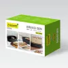 Brotkasten Maestro MR-1776-Schwarz für die Arbeitsplatte, Kunststoffgehäuse mit Holzdeckel, 345×235×130 mm