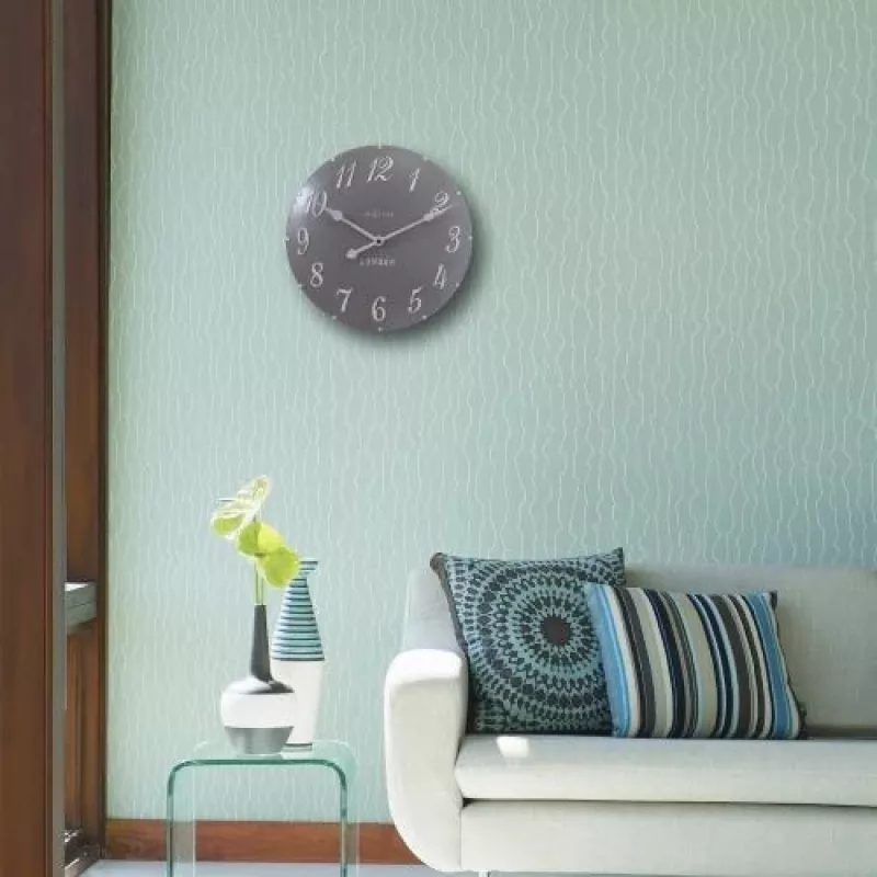 NeXtime klok 3084gs London Arabic, Ø34,5cm, Wand, Grau/Weiß
