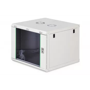 Wandmontierbarer 19-Zoll-Rackschrank DIGITUS Dynamic-N DN-37106 — 9U, 600x600 mm, IP20, Schlüsselschloss