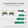 SSD-Gehäuse Unitek S1206A für 2× M.2 NVMe PCIe Gen3 x4 Laufwerke, USB 3.2 Gen 2 (10 Gbit/s), Aluminium, USB-C, inklusive Netzteil