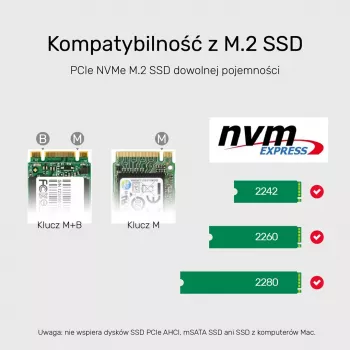 SSD-Gehäuse Unitek S1206A für 2× M.2 NVMe PCIe Gen3 x4 Laufwerke, USB 3.2 Gen 2 (10 Gbit/s), Aluminium, USB-C, inklusive Netzteil