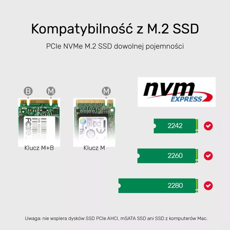 SSD-Gehäuse Unitek S1206A für 2× M.2 NVMe PCIe Gen3 x4 Laufwerke, USB 3.2 Gen 2 (10 Gbit/s), Aluminium, USB-C, inklusive Netzteil