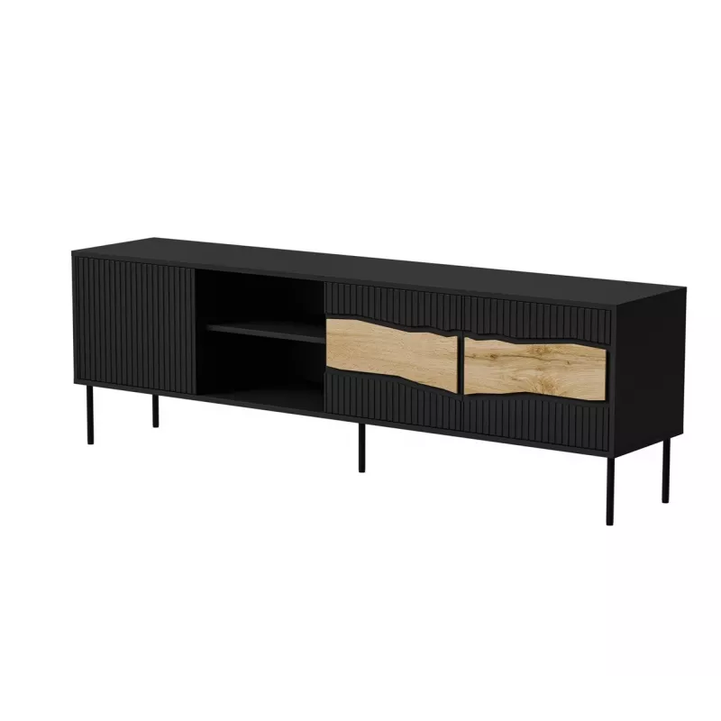 TV-Unterschrank cama meble INSERTO 3D1W 190x40x62 cm schwarz mit LED