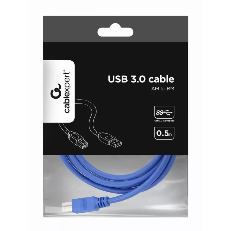 Gembird - USB Kabel - USB Type a (M) Zu USB Type B (M) - USB 3.0 - 1.8 M - Moulded - Blau