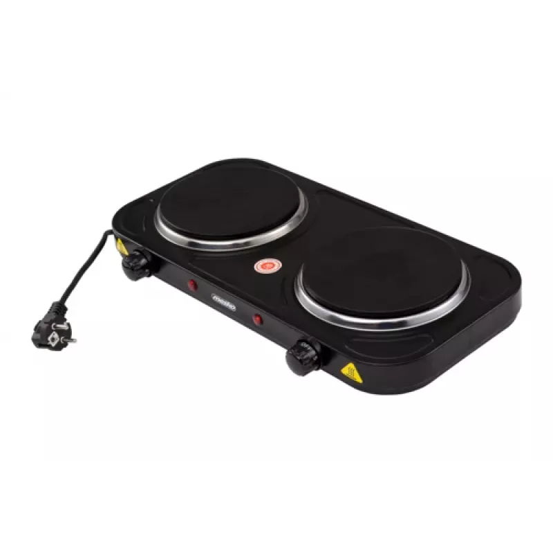 Mesko Home MS 6509 Kochfeld, Schwarz, Arbeitsplatte, Geschlossene Platte, 2 Zone(n)