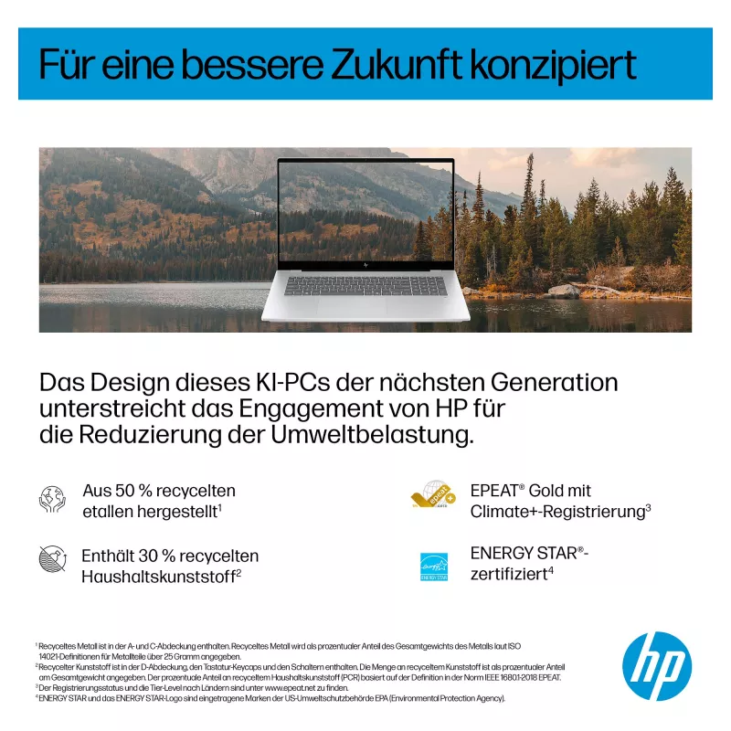 HP OmniBook 7 17-dc0076ng Notebook 43,9 cm (17,3) 1920x1080 - Intel Core Ultra 7 258V - 1TB SSD - HDMI/Thunderbolt - Windows 11 Pro - Silber (CV1J8EA#ABD)